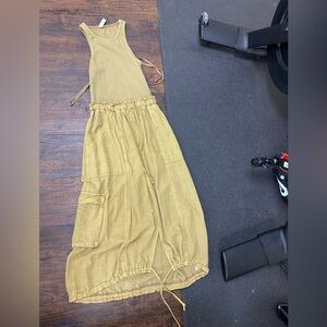 Anthropologie dress size xxs yellow color